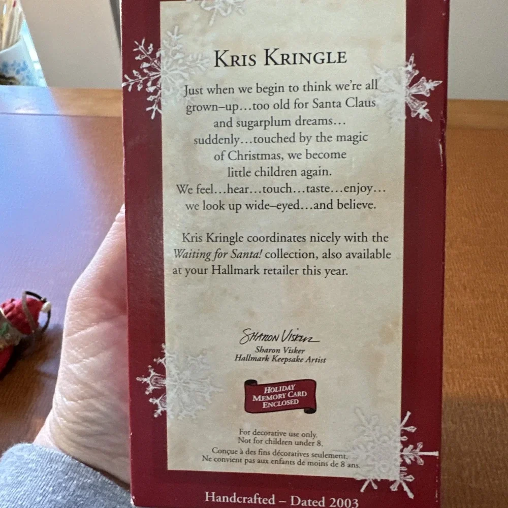 2003‎ Hallmark Ornament - Kris Kringle - Santa Claus